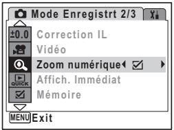 PENTAX OPTIO E30 - Réglage du zoom numérique - 1