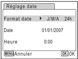 PENTAX OPTIO E30 - Changement de la date et de l'heure - 1