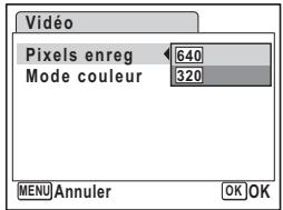 PENTAX OPTIO E30 - Pixels enregistrés pour les séquences vidéo - 1