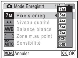 PENTAX OPTIO E30 - Sélection des pixels enregistrés - 1