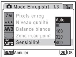 PENTAX OPTIO E30 - Réglage de la sensibilité - 1