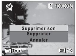 PENTAX OPTIO E30 - Suppression d'un fichier son - 1