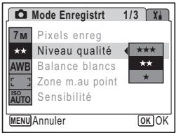 PENTAX OPTIO E30 - Sélection du niveau de qualité - 1