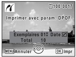 PENTAX OPTIO E30 - Impression à l'aide des réglages DPOF - 1