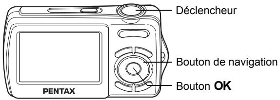 Déclencheur Bouton de navigation Bouton OK PENTAX