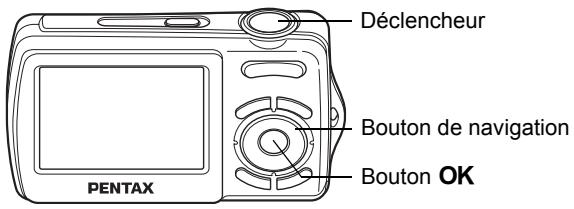 Déclencheur Bouton de navigation Bouton OK PENTAX