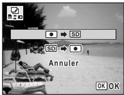 PENTAX OPTIO E70 - Copie de fichiers de la mémoire intégrée vers la carte mémoire SD - 1