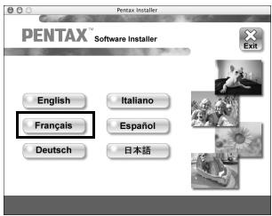 PENTAX Software Installer English Français Italiano Español Deutsch 日本語 Exit