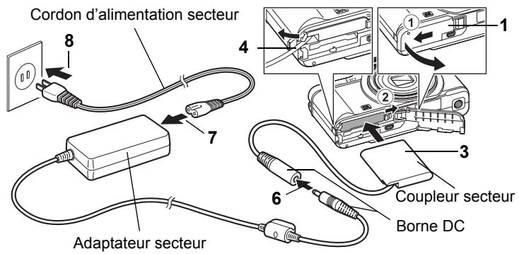 PENTAX OPTIO I-10 - Utilisation de l'adaptateur secteur - 1