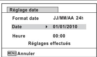 PENTAX OPTIO I-10 - Réglage de la date et de l'heure - 3