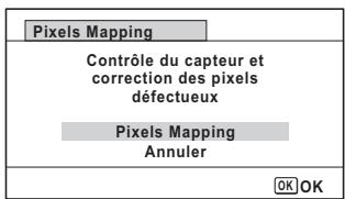 PENTAX OPTIO I-10 - Utilisez le bouton de navigation ( ) pour selectionner [Pixels Mapping]. - 1