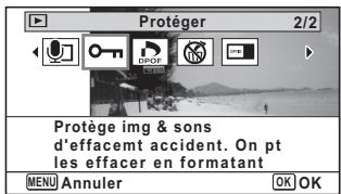 PENTAX OPTIO I-10 - Protection des images et des fichiers son contre la suppression (Protégger) - 1