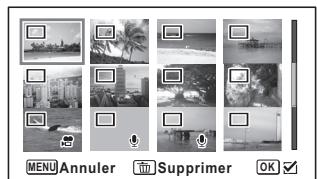 PENTAX OPTIO I-10 - Suppression d/images et de fichiers son sélectionnés - 4