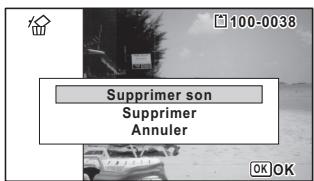 PENTAX OPTIO I-10 - Suppression du fichier son d'une image - 1