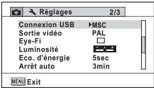 PENTAX OPTIO I-10 - [Réglages] menu 2 - 1