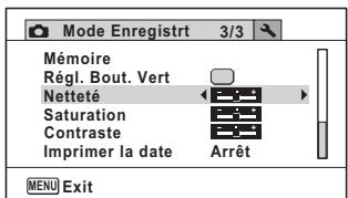 PENTAX OPTIO I-10 - Réglage de la nettement (Nettété) - 5
