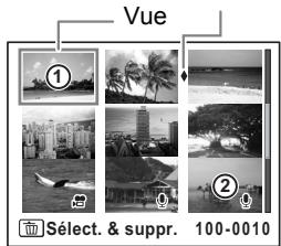 Vue ① ② 面 Select. & suppr. 100-0010