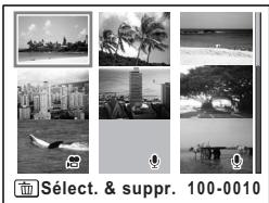 PENTAX OPTIO W80 - Suppression d'images et de fichiers son sélectionnés - 3