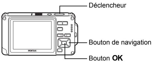 Déclencheur Bouton de navigation Bouton OK PENTAX