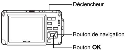 Déclencheur Bouton de navigation Bouton OK PENTAX