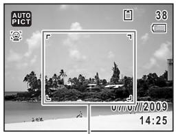 PENTAX OPTIO W80 - Confirmez le sujet et les paramètres de la prise de vue sur l'écran. - 1