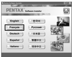 PENTAX Software Installer English 한국어 Русский Deutsch 日本語 Español 繁體中文 Italiano 简体中文 Français Exit