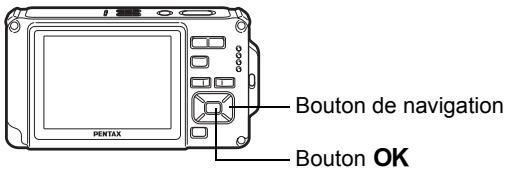 PENTAX Bouton de navigation Bouton OK