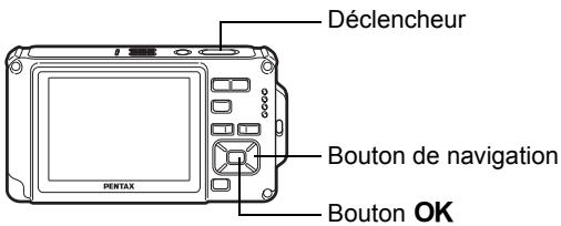 Déclencheur Bouton de navigation Bouton OK PENTAX
