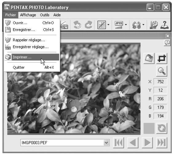 PENTAX PHOTO BROWSER - - Ouverture de la boîte de dialogue [Imprimer] - 1