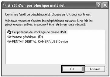 PENTAX PHOTO BROWSER - Déconnexion de l'appareil et de l'ordinateur - 3