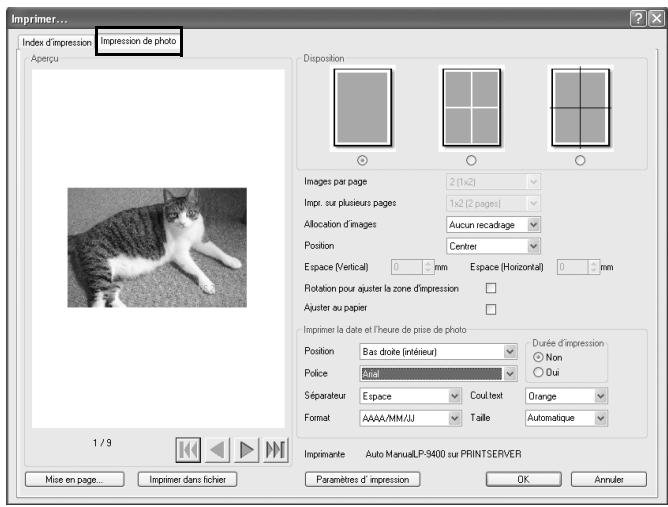 PENTAX PHOTO BROWSER - Utilisation de la fonction Impression de photo - 1
