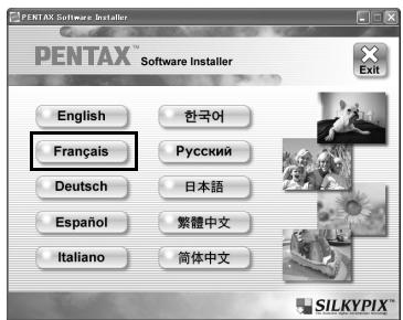 PENTAX PHOTO BROWSER - Sélectionnez la langue sur l'écran qui apparaît. - 1