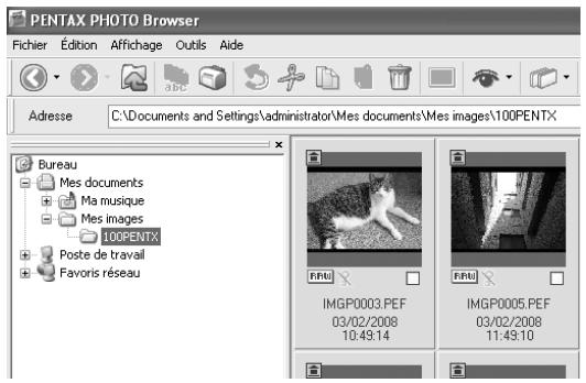 PENTAX PHOTO BROWSER - Modification du nom d'un dossier/d'un fichier - 1
