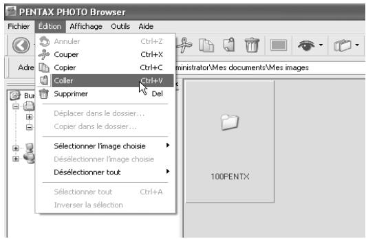 PENTAX PHOTO BROWSER - Déplacement/copie de fichiers image - 6