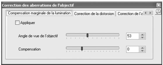 PENTAX PHOTO BROWSER - - Réglage de la Correction des aberrations de l'objectif - 1