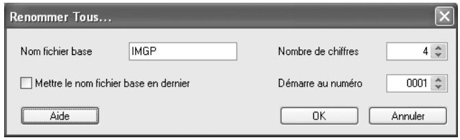 PENTAX PHOTO LABORATORY - Sélectionnez la commande [Renommer Tous] dans le menu [Fichier]. - 1