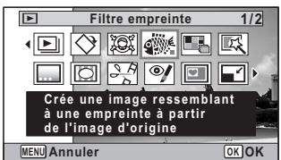 PENTAX OPTIO W90 - Utilisation du filtré emprénte - 2