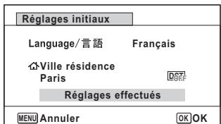 PENTAX OPTIO W90 - Appuyez sur le bouton de navigation () pour selectionner [Réglages effectuels]. - 1