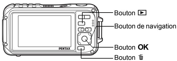 PENTAX OPTIO W90 - Suppression d'une image seule ou d'un fichier son - 2