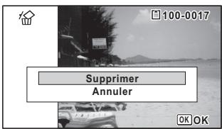 PENTAX OPTIO W90 - Suppression d'une image seule ou d'un fichier son - 3
