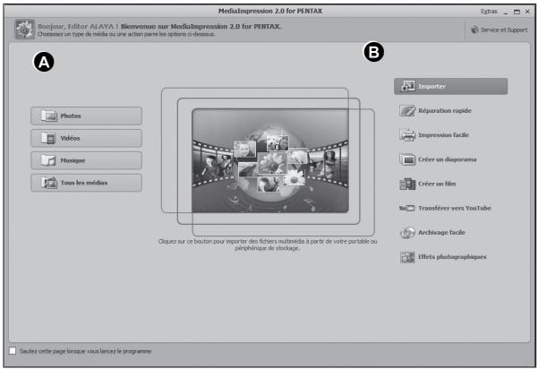 PENTAX OPTIO W90 - Double-cliquez sur l'icone [Medialmpression 2.0 for PENTAX] sur le bureau. - 1