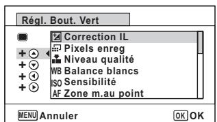 PENTAX OPTIO W90 - Appuyez sur le bouton de navigation () . - 1
