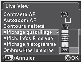 PENTAX K-30 - Utilisez le bouton de navigation (▲▶) pour sélectionner le mode souhaité puis appuyez sur le bouton OK. - 2