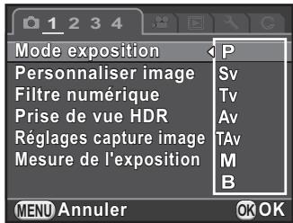 PENTAX K-30 - Modifiez les paramètres si nécessaire. - 1