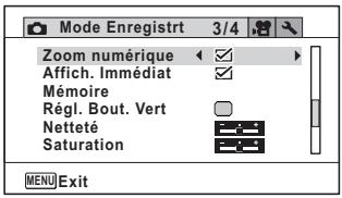 PENTAX OPTIO WG-2 GPS - Utilisez le bouton de navigation (◀▶) pour sélectionner √ (Oui) ou □ (Arrêt). - 1