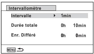 PENTAX OPTIO WG-2 GPS - Définissez l'intervalle. - 1