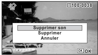 PENTAX OPTIO WG-2 GPS - Suppression d'une image seule ou d'un fichier son - 3