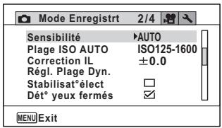 PENTAX OPTIO WG-2 GPS - Menu [Mode Enregistrt] - 2