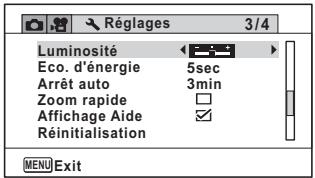 PENTAX OPTIO WG-2 GPS - - [Réglages] - Menu 3 - 1