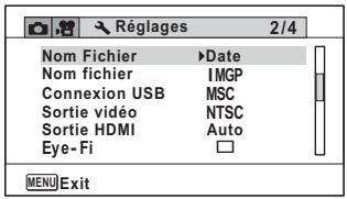 PENTAX OPTIO WG-2 GPS - - [Réglages] - Menu 2 - 1